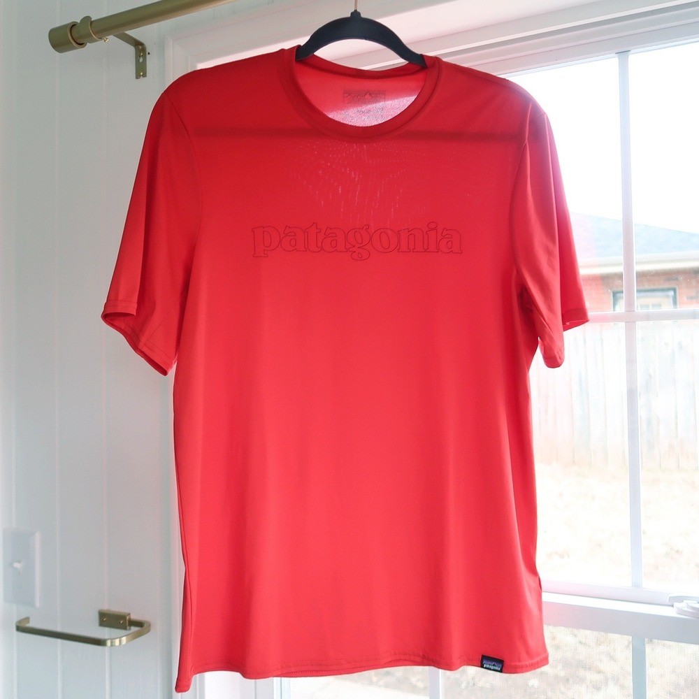 Patagonia Mens Capilene Daily Baselayer Tee M Logo Outdoor Hiking Performance